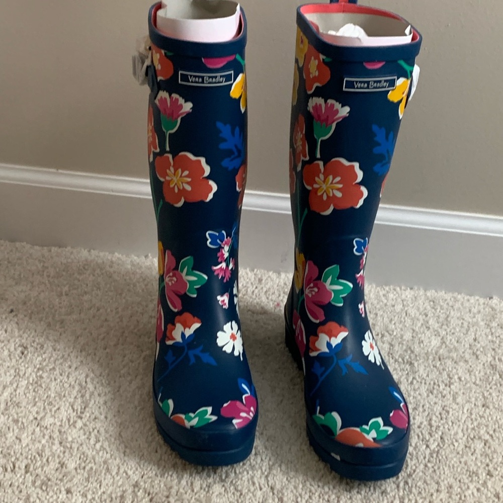Vera Bradley new Santiago Floral rain boots - 7 - Picture 7 of 8